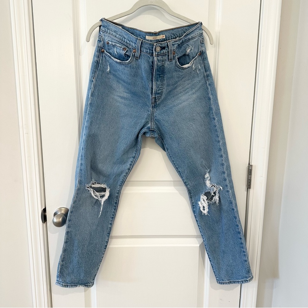 Levi's Distressed Blue Jeans